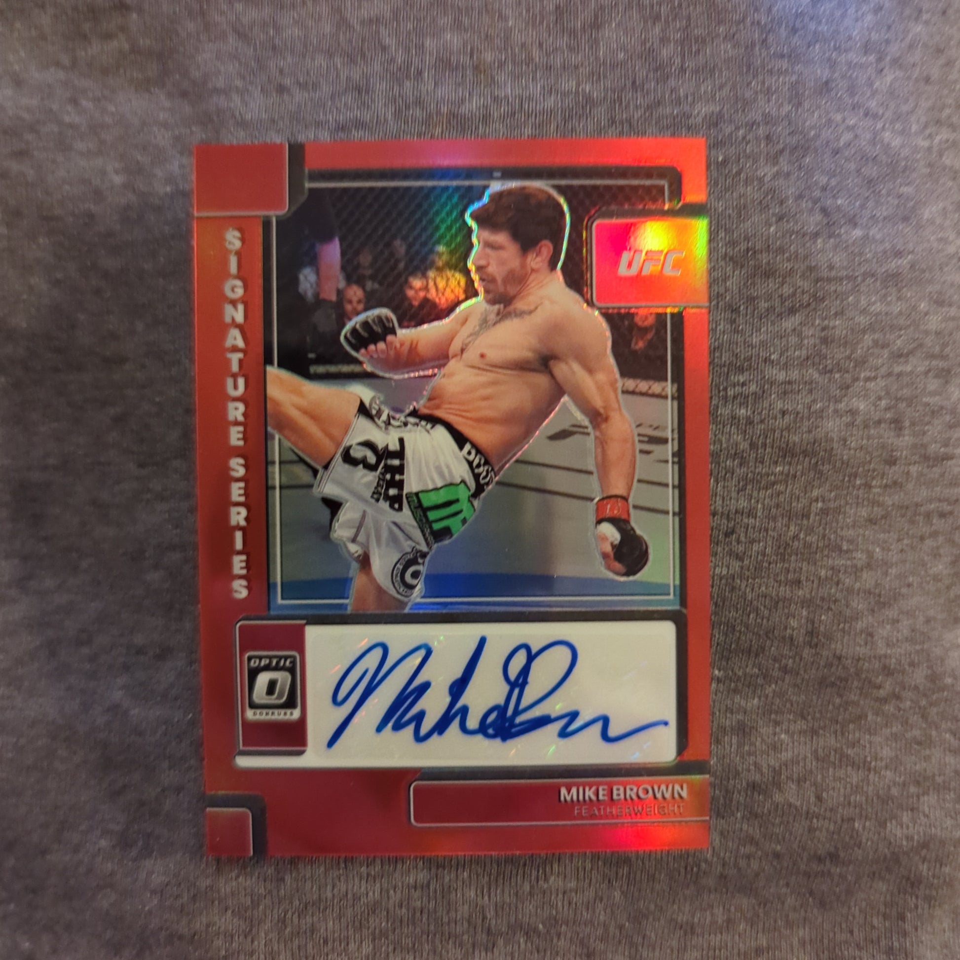 2023 Panini Donruss Optic UFC Prizm Signature Series Mike Brown /199 AUTO FRENLY BRICKS - Open 7 Days