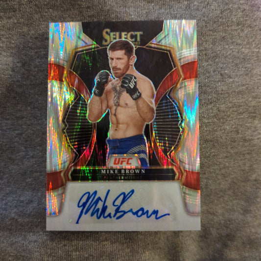 2023 Panini Select UFC SILVER Waterfall Refraction Signature Mike Brown #2 Auto FRENLY BRICKS - Open 7 Days