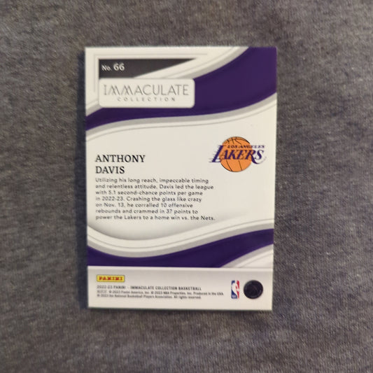 Anthony Davis 2022-23 Panini Immaculate Collection /49 Purple Base Lakers #66 FRENLY BRICKS - Open 7 Days