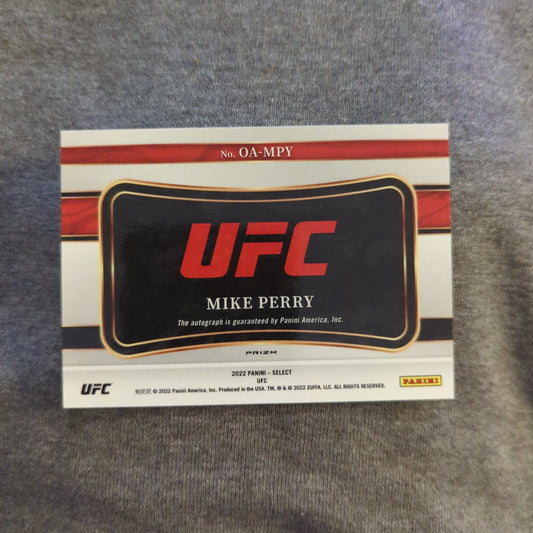 2022 Panini Select UFC OCTAGON Action Signatures Silver Refraction Mike Perry FRENLY BRICKS - Open 7 Days