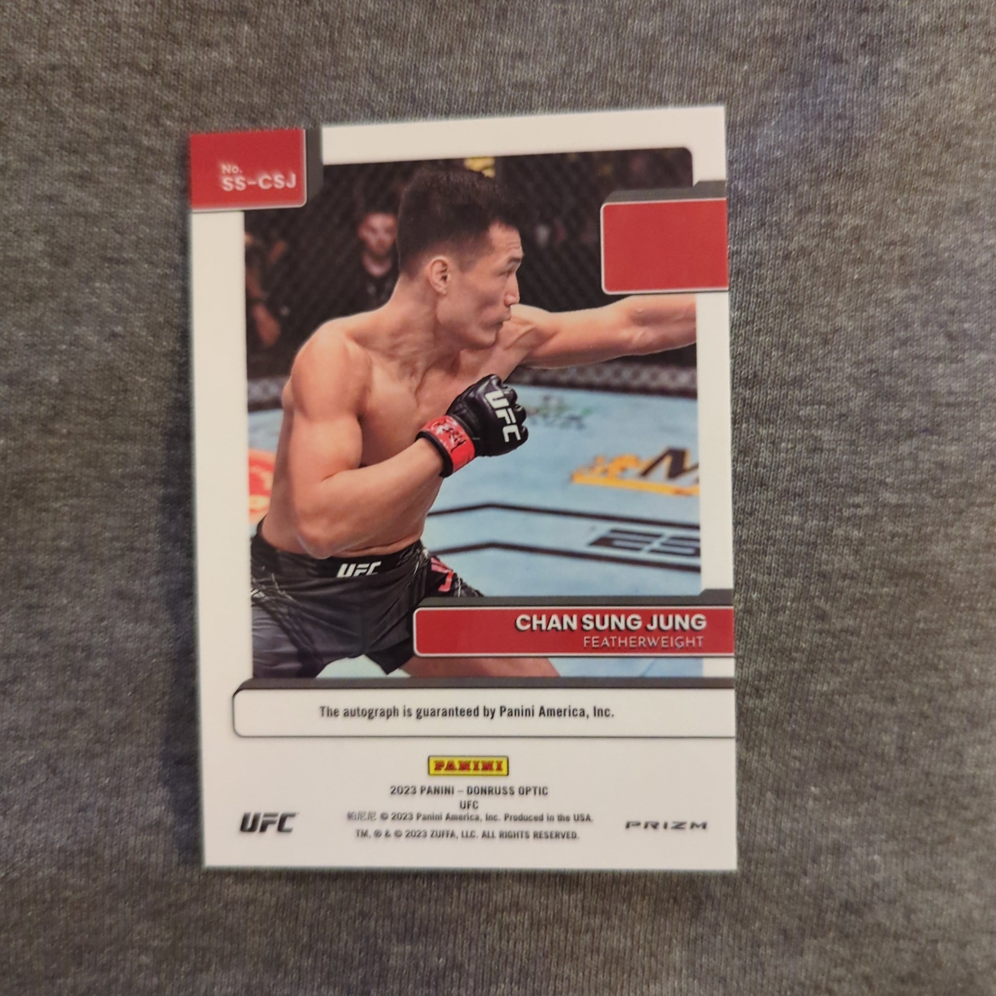 2023 Panini Donruss Optic UFC silver refractor signature series Chan Sung Jung FRENLY BRICKS - Open 7 Days