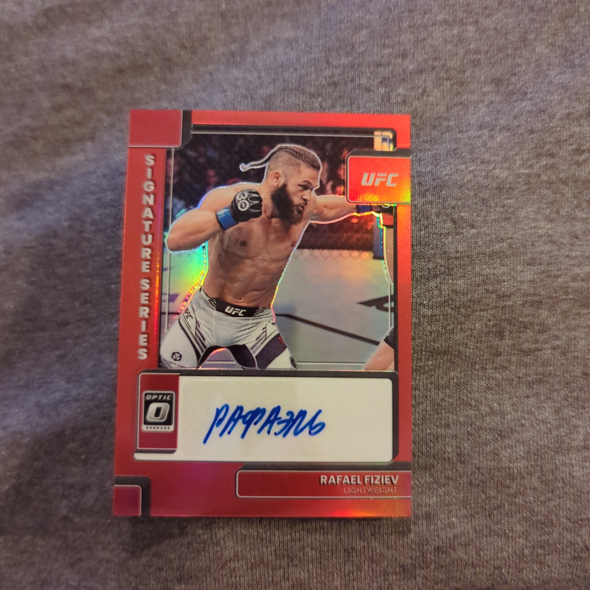 2023 Donruss Optic UFC Rafael Fiziev RED SSP signature series Auto /199 RC rookie FRENLY BRICKS - Open 7 Days