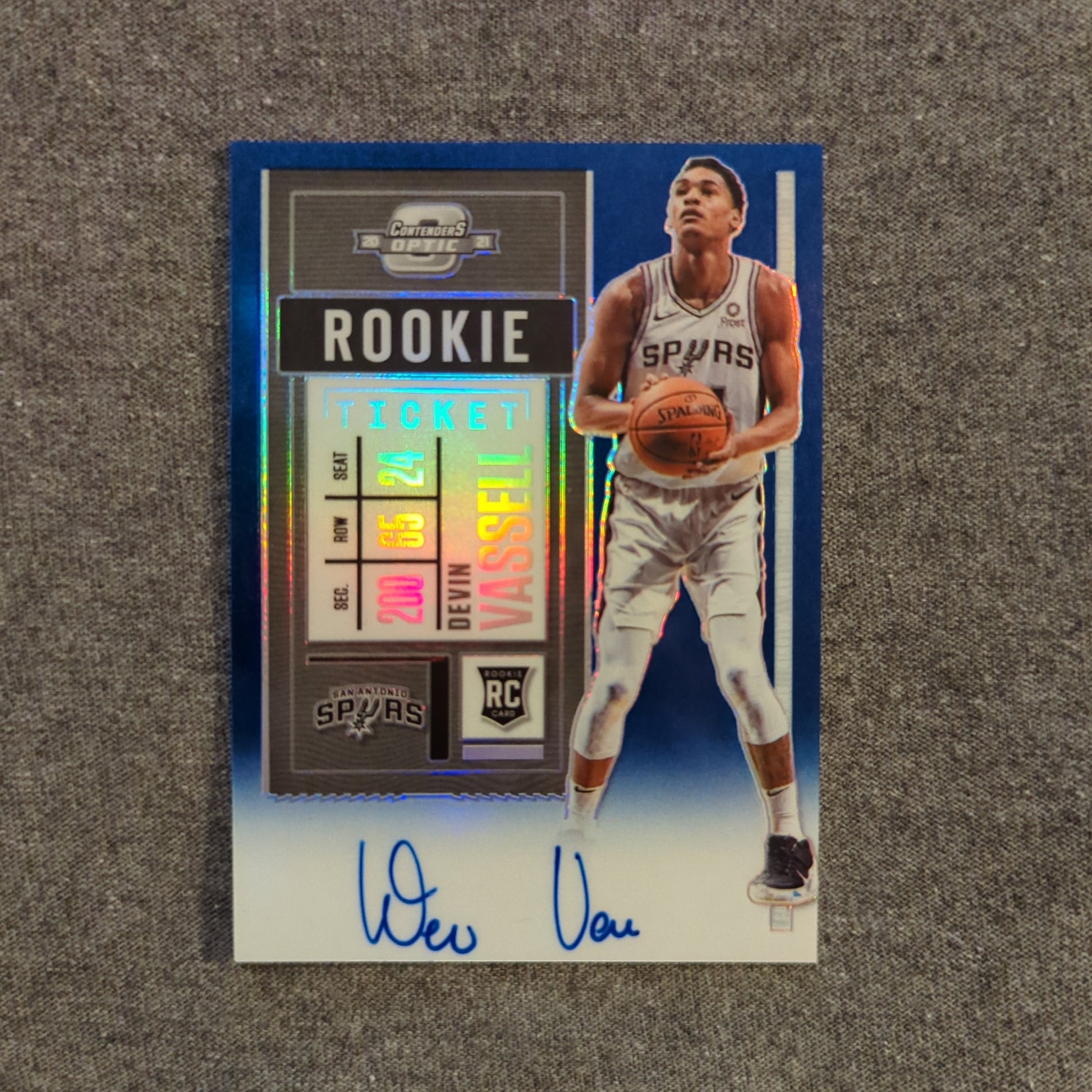 2020-2021 Optic Contenders Rookie Ticket DEVIN VASSELL - Spurs ROOKIE AUTO (on card) /99 FRENLY BRICKS - Open 7 Days