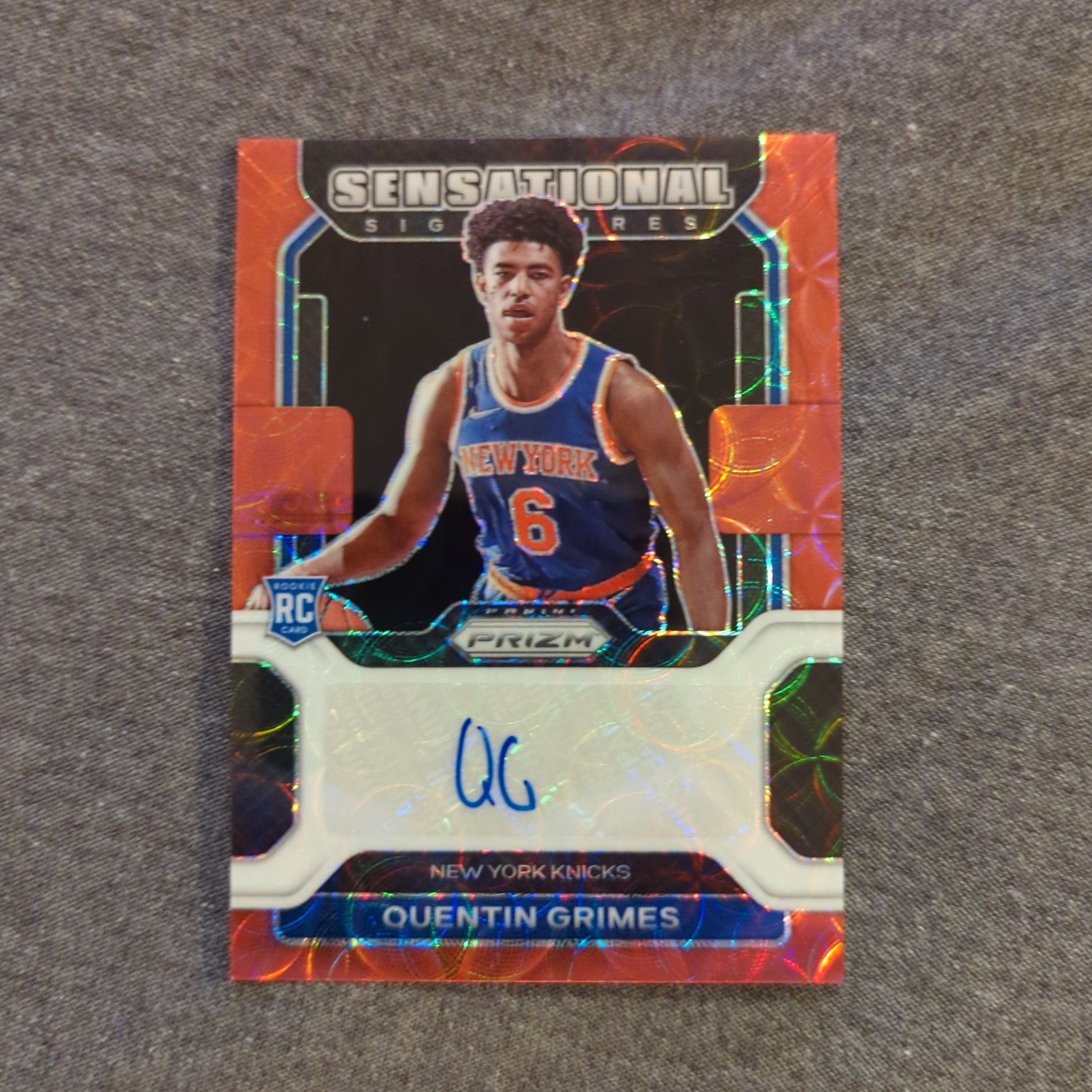 2021-2022 Panini Prizm Quentin Grimes Red Scope ROOKIE AUTO FRENLY BRICKS - Open 7 Days