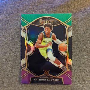 2020-21 Select Anthony Edwards Concourse Green White Purple Rookie #61 FRENLY BRICKS - Open 7 Days