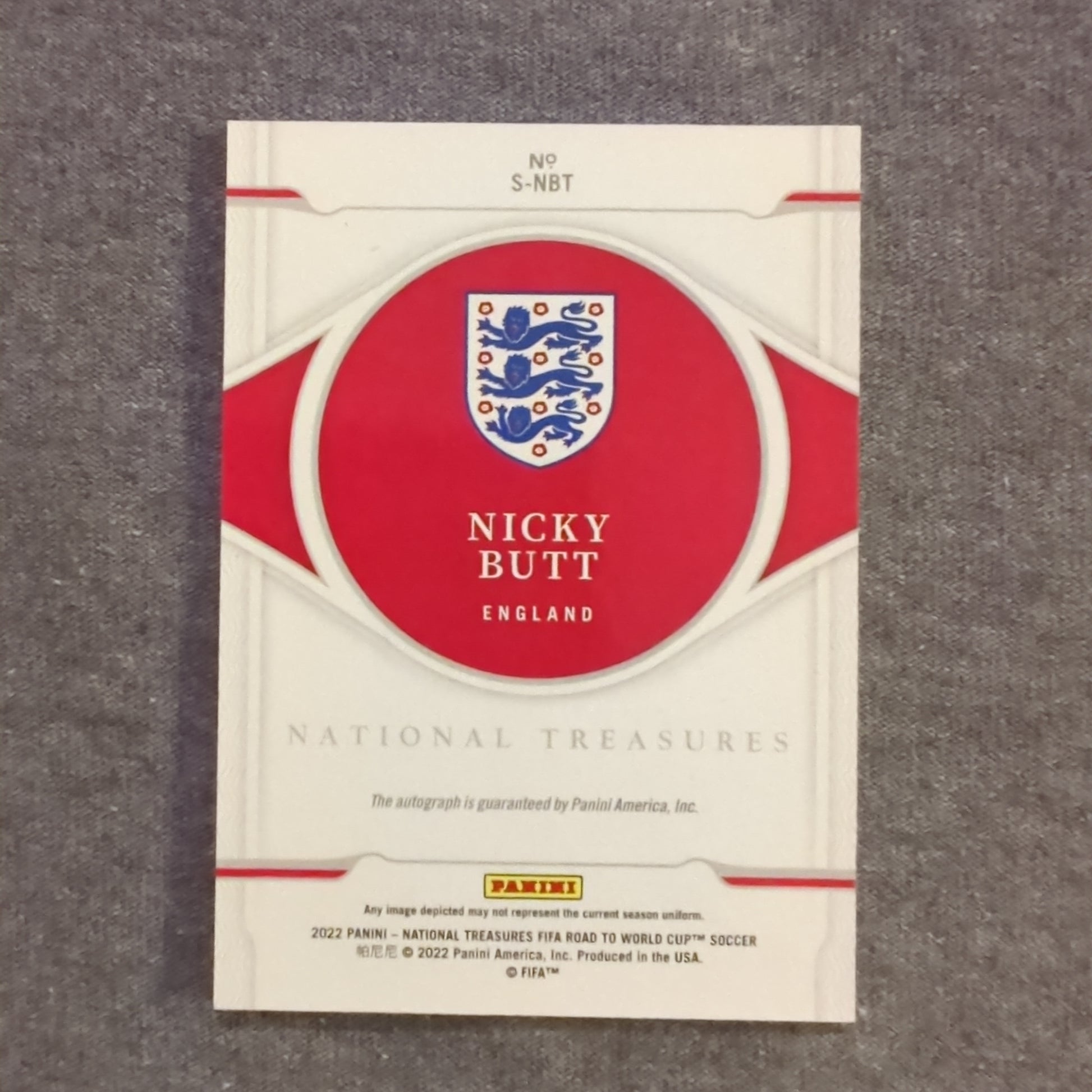 2022 National Treasures Panini Road to World Cup Qatar NICKY BUTT /25 FRENLY BRICKS - Open 7 Days