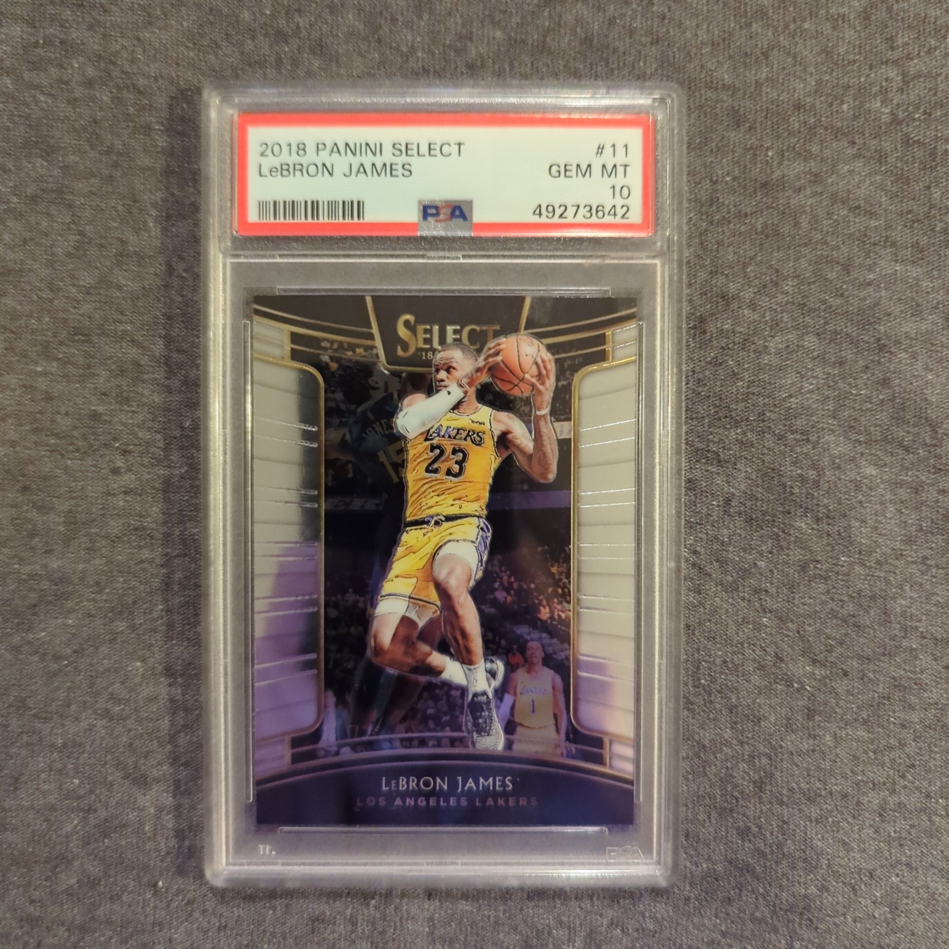 2018-19 Panini Select #11 LeBron James Los Angeles Lakers PSA 10 GEM MINT FRENLY BRICKS - Open 7 Days