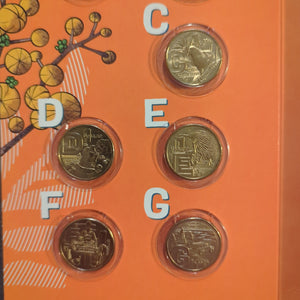 2022 Great Aussie Coin Hunt 3 - Queen Elizabeth Effigy Set 26 $1 Coins COLORED X FRENLY BRICKS - Open 7 Days