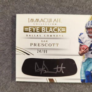 2016 Immaculate Collection Dak Prescott Rookie Eye Black Auto RC #24/99 Cowboys FRENLY BRICKS - Open 7 Days