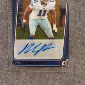 2021 CLEARLY DONRUSS MICAH PARSONS RATED ROOKIE RC AUTO SP #95  NM FRENLY BRICKS - Open 7 Days