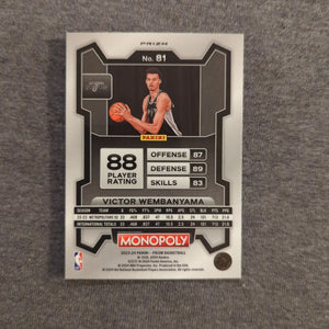 Monopoly Prizm NBA 2023-24 Victor Wembanyama Wemby Go Space Rookie Card NM Mint FRENLY BRICKS - Open 7 Days