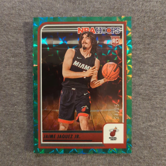 2023-24 NBA HOOPS JAIME JAQUEZ JR. Hyper Green Rookie RC /25 SSP Miami Heat FRENLY BRICKS - Open 7 Days