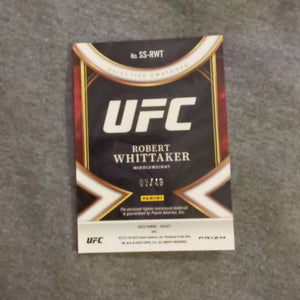 2023 Panini Select UFC - Robert Whittaker Patch /49 FRENLY BRICKS - Open 7 Days