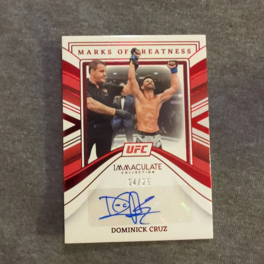 2023 Panini Immaculate UFC - Dominick Cruz MG-DCZ AUTO /25 FRENLY BRICKS - Open 7 Days