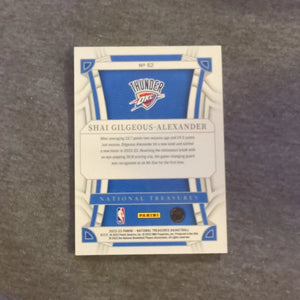 2022-23 Panini National Treasures SHAI GILGEOUS ALEXANDER /99 okc FRENLY BRICKS - Open 7 Days