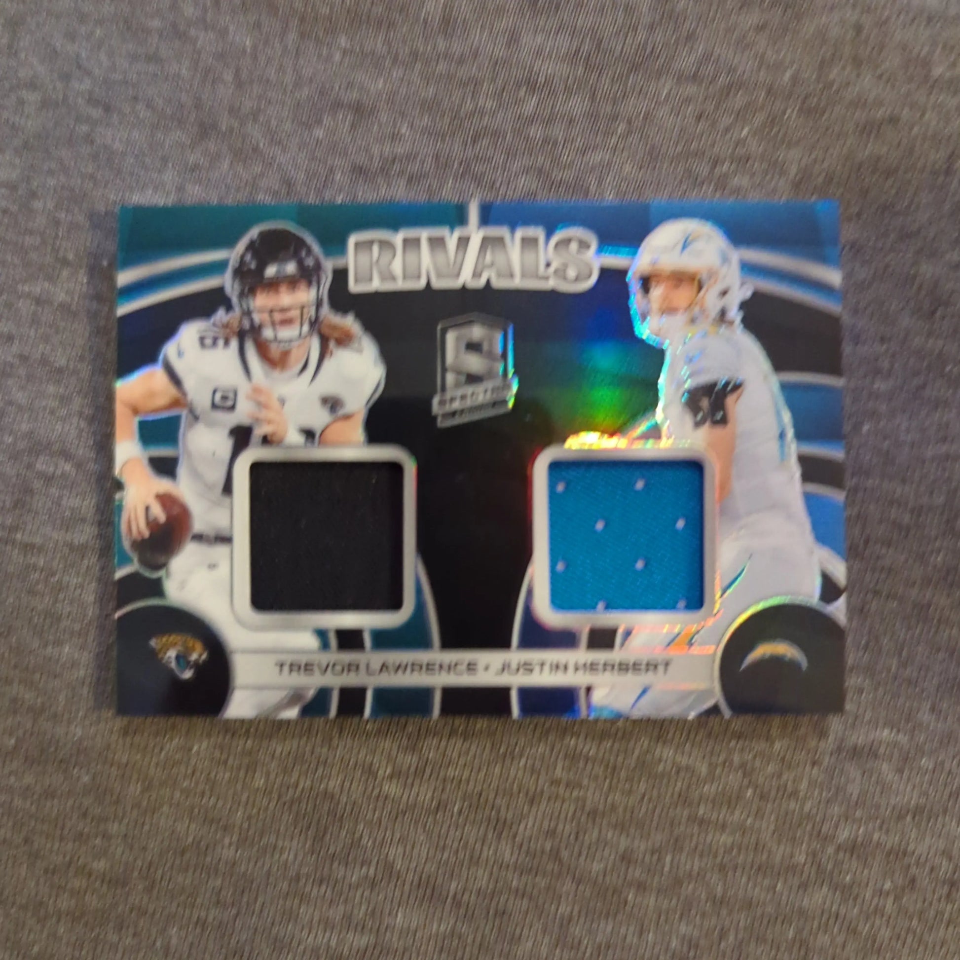 2023 Panini Spectra Football RIV-TLJH Justin Herbert Trevor Lawrence /99 FRENLY BRICKS - Open 7 Days