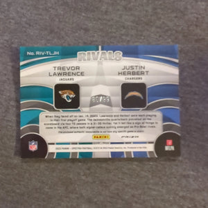 2023 Panini Spectra Football RIV-TLJH Justin Herbert Trevor Lawrence /99 FRENLY BRICKS - Open 7 Days