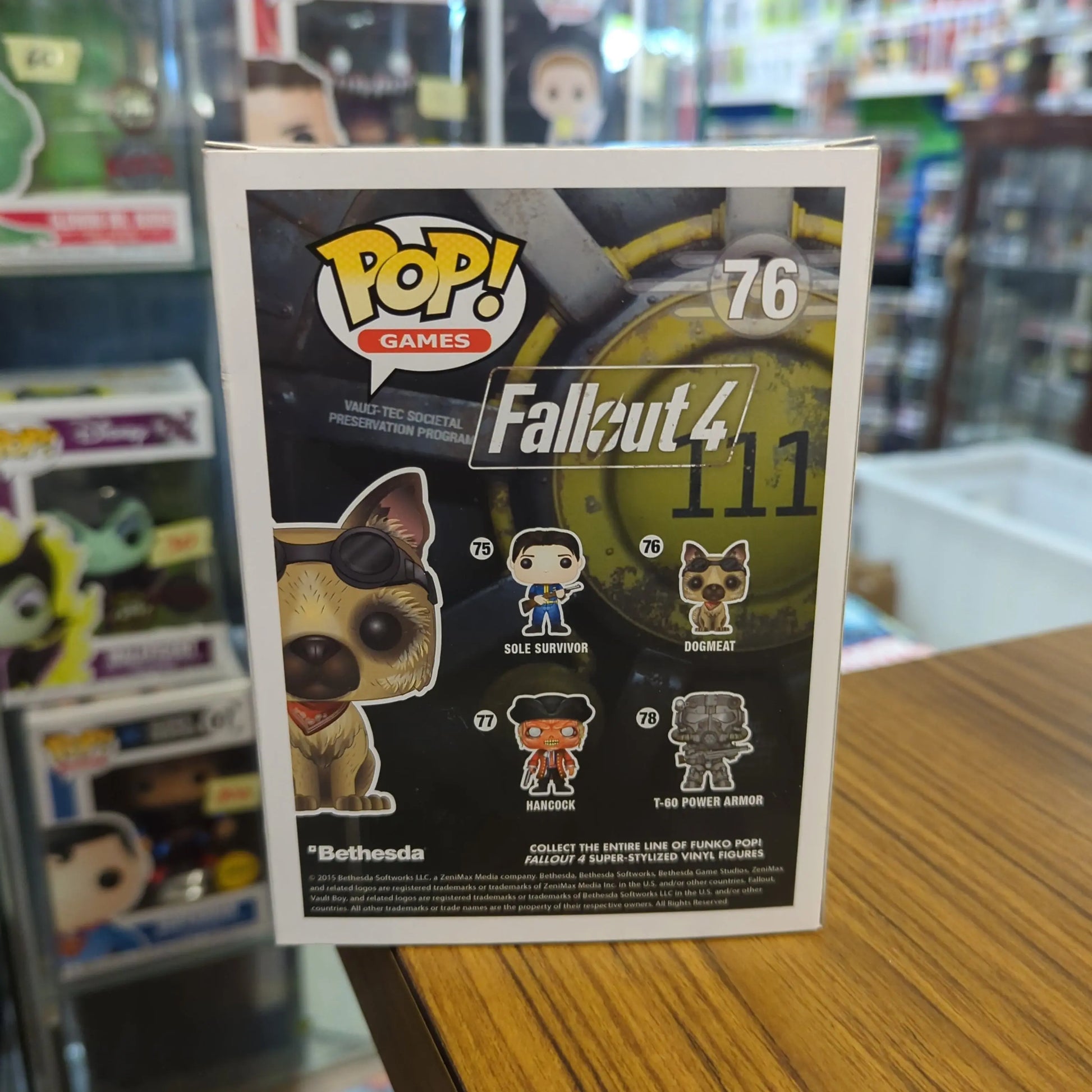 Funko Pop! - Fallout 4 Dogmeat 76 FLOCKED FRENLY BRICKS - Open 7 Days