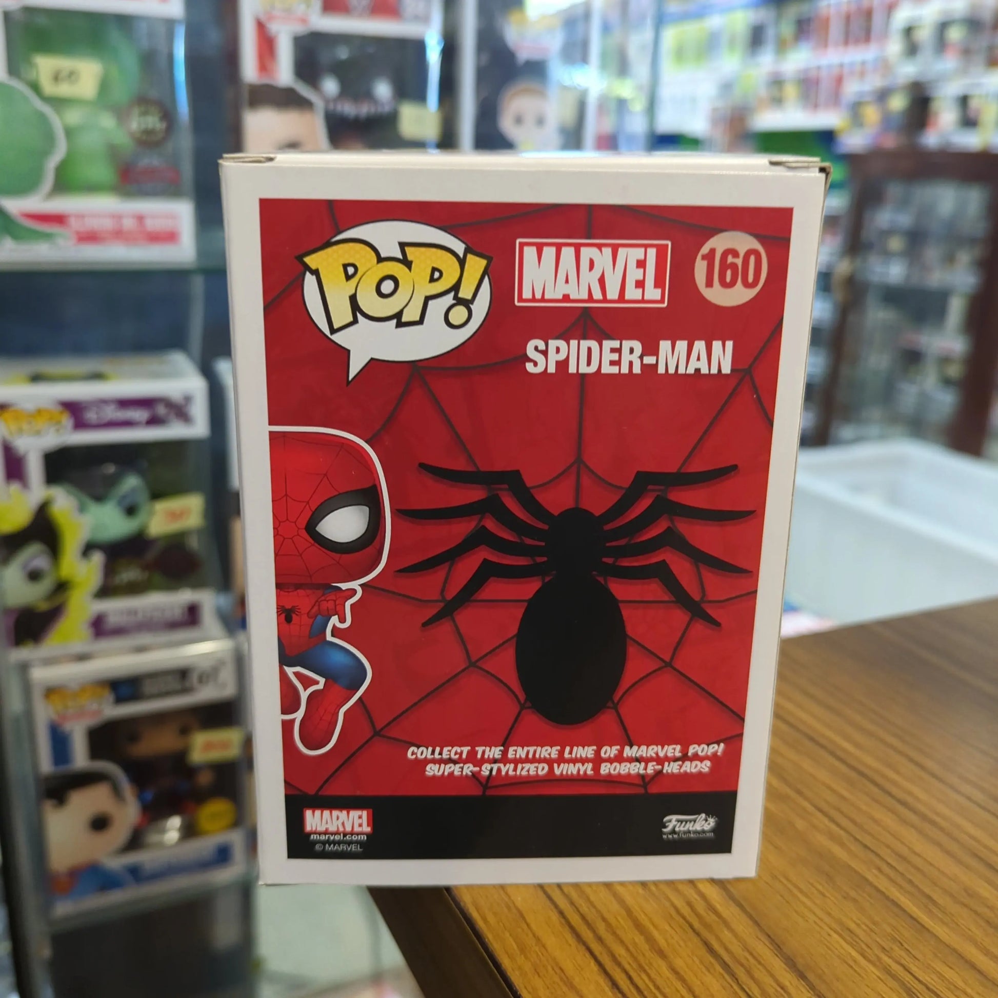 Funko Pop! Spider-Man 160 Marvel Collectors Corps Exclusive Bobble Head FRENLY BRICKS - Open 7 Days