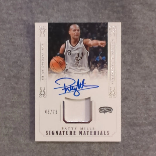 2014-15 National Treasures Patty Mills Signature Materials Patch Auto /75 FRENLY BRICKS - Open 7 Days