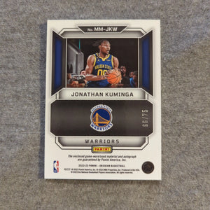 2022-23 Jonathan Kuminga Obsidian PATCH Auto /99 WARRIORS FRENLY BRICKS - Open 7 Days