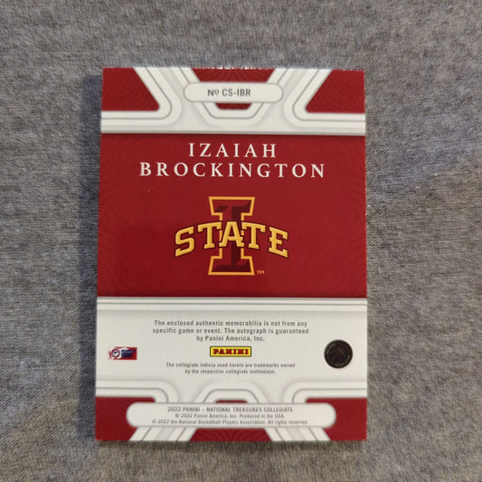 2022-23 National Treasures Collegiate Izaiah Brockington RPA Auto RC /49 FRENLY BRICKS - Open 7 Days