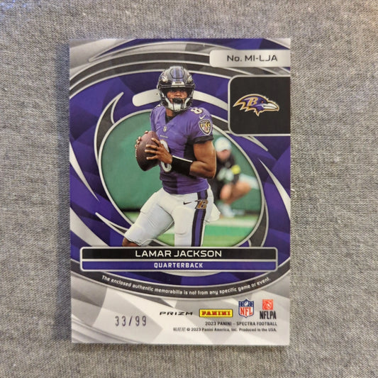 2023 Panini NFL Spectra - Lamar Jackson Max Impact Hyper /99 Ravens FRENLY BRICKS - Open 7 Days