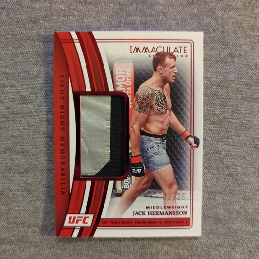 2023 Immaculate Collection UFC Fight Night Red - Jack Hermansson PATCH/25 FRENLY BRICKS - Open 7 Days