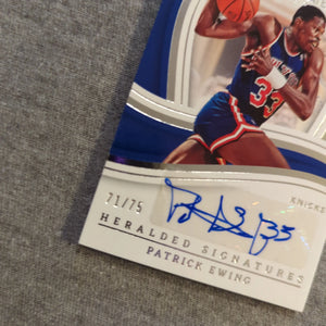 2022-23 Panini Immaculate - Patrick Ewing Signatures Auto /75 Knicks HOF FRENLY BRICKS - Open 7 Days