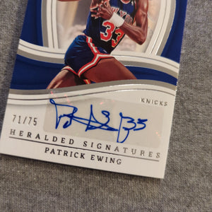 2022-23 Panini Immaculate - Patrick Ewing Signatures Auto /75 Knicks HOF FRENLY BRICKS - Open 7 Days