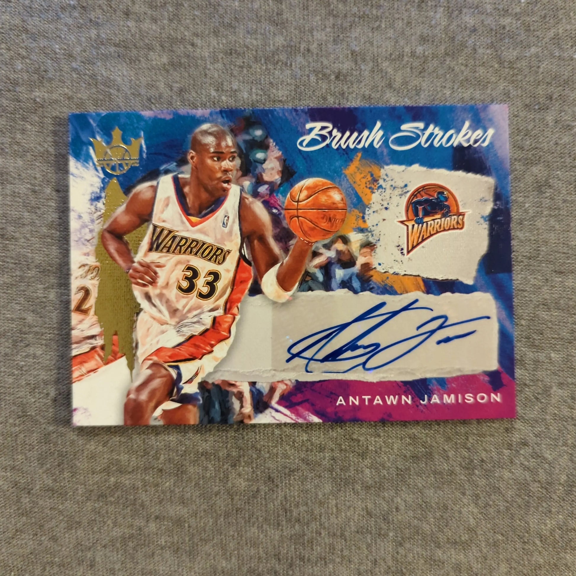 Antawn Jamison 2022-23 Court Kings BRUSH STROKES AUTO #BR-AJG Warriors /75 FRENLY BRICKS - Open 7 Days