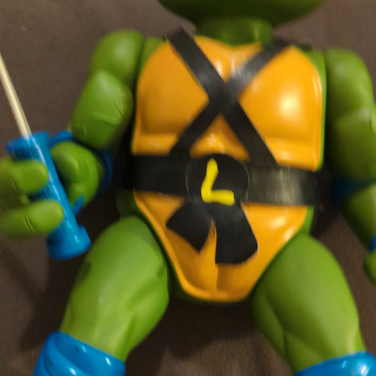 Vintage 1989 Playmates Teenage Mutant Ninja Turtles TMNT Leonardo 13 Inch Giant W sword FRENLY BRICKS - Open 7 Days