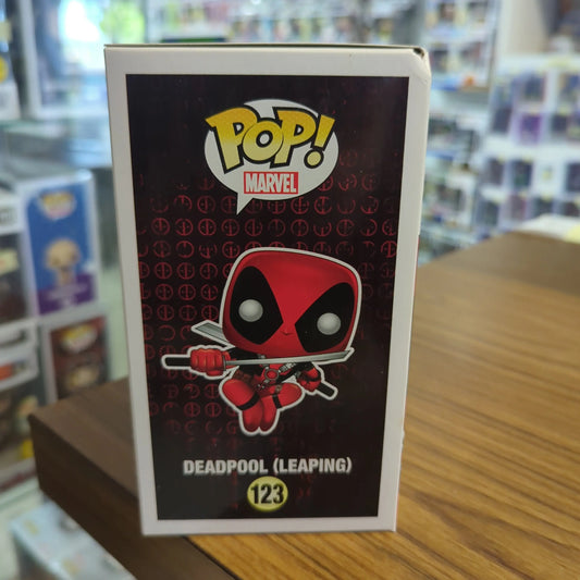 FUNKO POP! MARVEL | DEADPOOL (LEAPING) | EXCLUSIVE MARVEL COLLECTOR CORPS | #123 FRENLY BRICKS - Open 7 Days