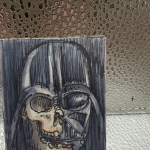 Galactic Files - Star Wars ART CARD 1/1 - 2012 - Darth Vader Mask FRENLY BRICKS - Open 7 Days