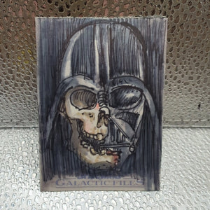 Galactic Files - Star Wars ART CARD 1/1 - 2012 - Darth Vader Mask FRENLY BRICKS - Open 7 Days