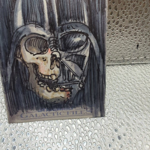 Galactic Files - Star Wars ART CARD 1/1 - 2012 - Darth Vader Mask FRENLY BRICKS - Open 7 Days