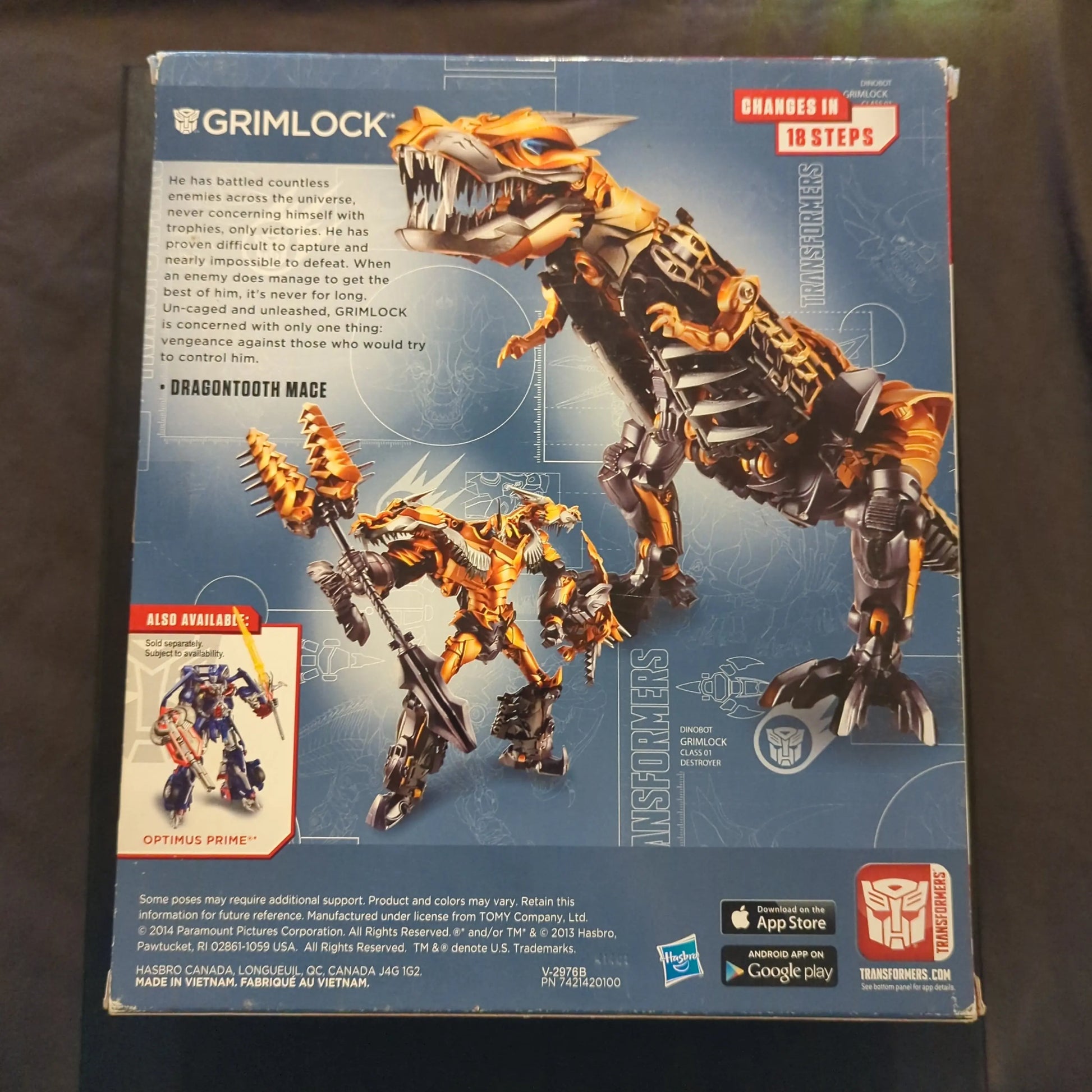 Transformers Age Of Extinction AOE Leader Class Grimlock *box damage* FRENLY BRICKS - Open 7 Days