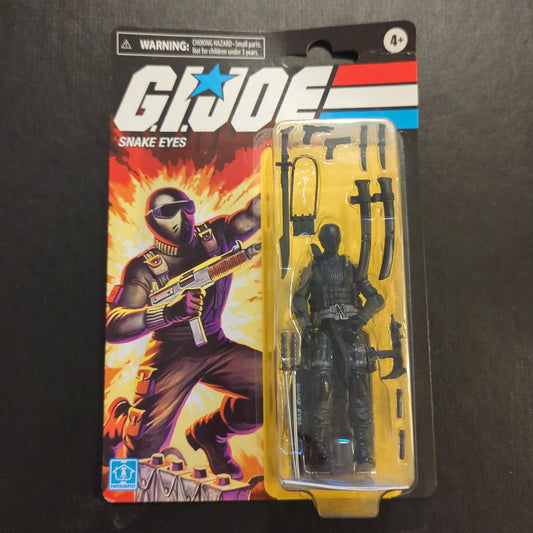 Gi Joe Retro Collection Snake Eyes Action Figure with Weapons Hasbro NIB FRENLY BRICKS - Open 7 Days