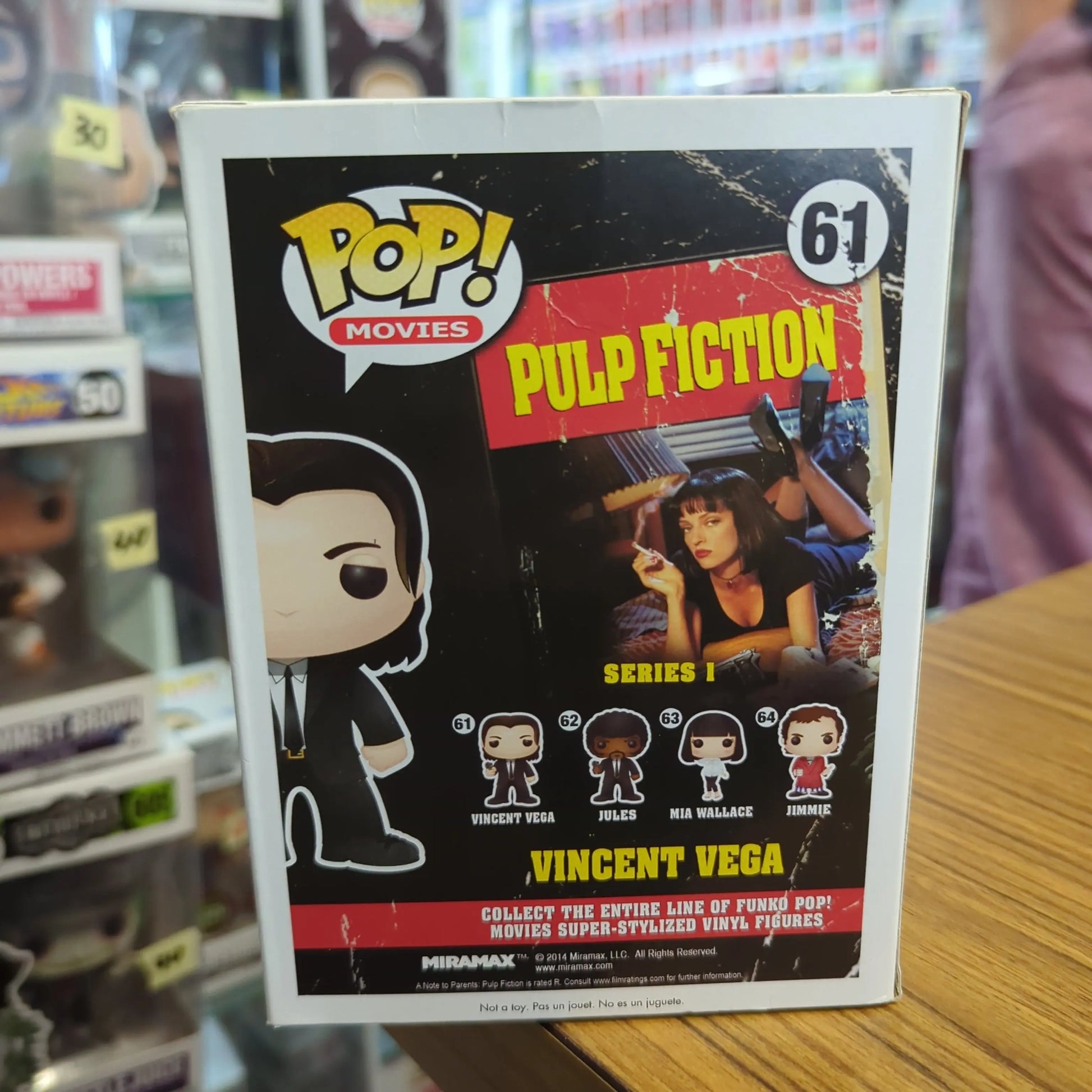 Funko Pop! Vinyl: Pulp Fiction - Vincent Vega #61 FRENLY BRICKS - Open 7 Days