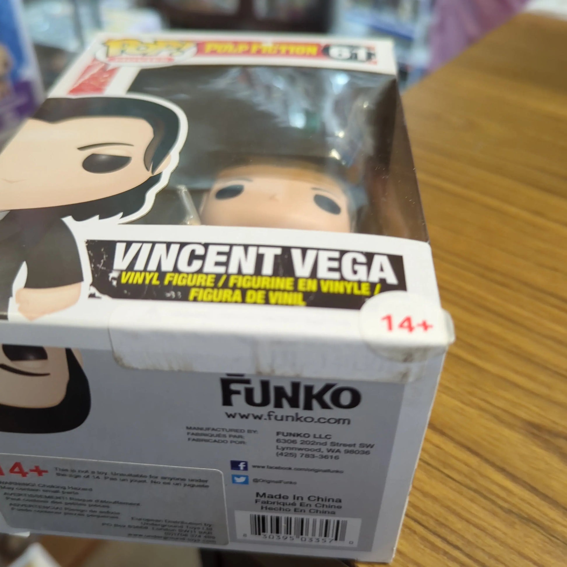 Funko Pop! Vinyl: Pulp Fiction - Vincent Vega #61 FRENLY BRICKS - Open 7 Days