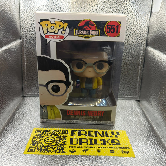 Funko Pop! Jurassic Park 25th Anniversary Dennis Nedry 551 FRENLY BRICKS - Open 7 Days