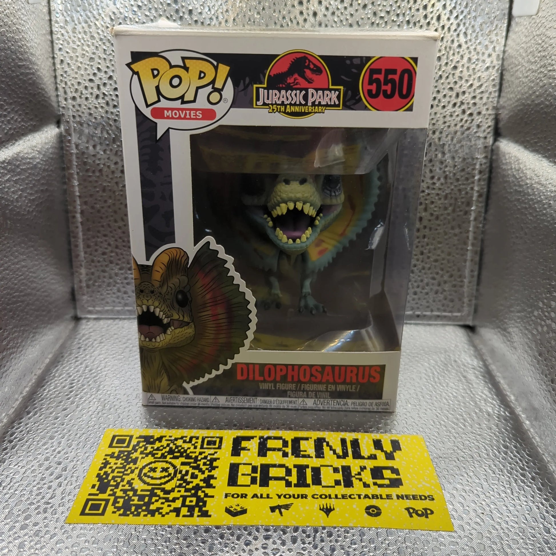 Funko Pop Jurassic Park Dilophosaurus #550 Vinyl Figure 25th anniversary FRENLY BRICKS - Open 7 Days