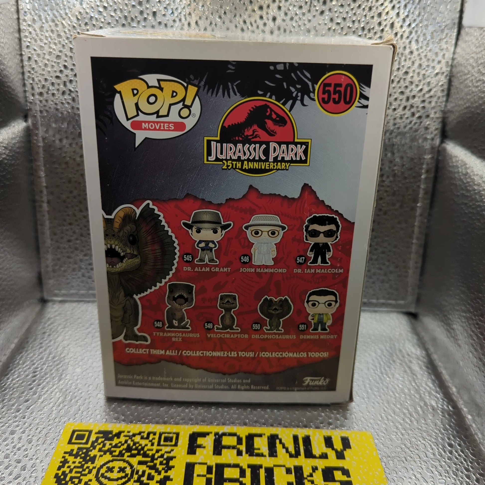 Funko Pop Jurassic Park Dilophosaurus #550 Vinyl Figure 25th anniversary FRENLY BRICKS - Open 7 Days