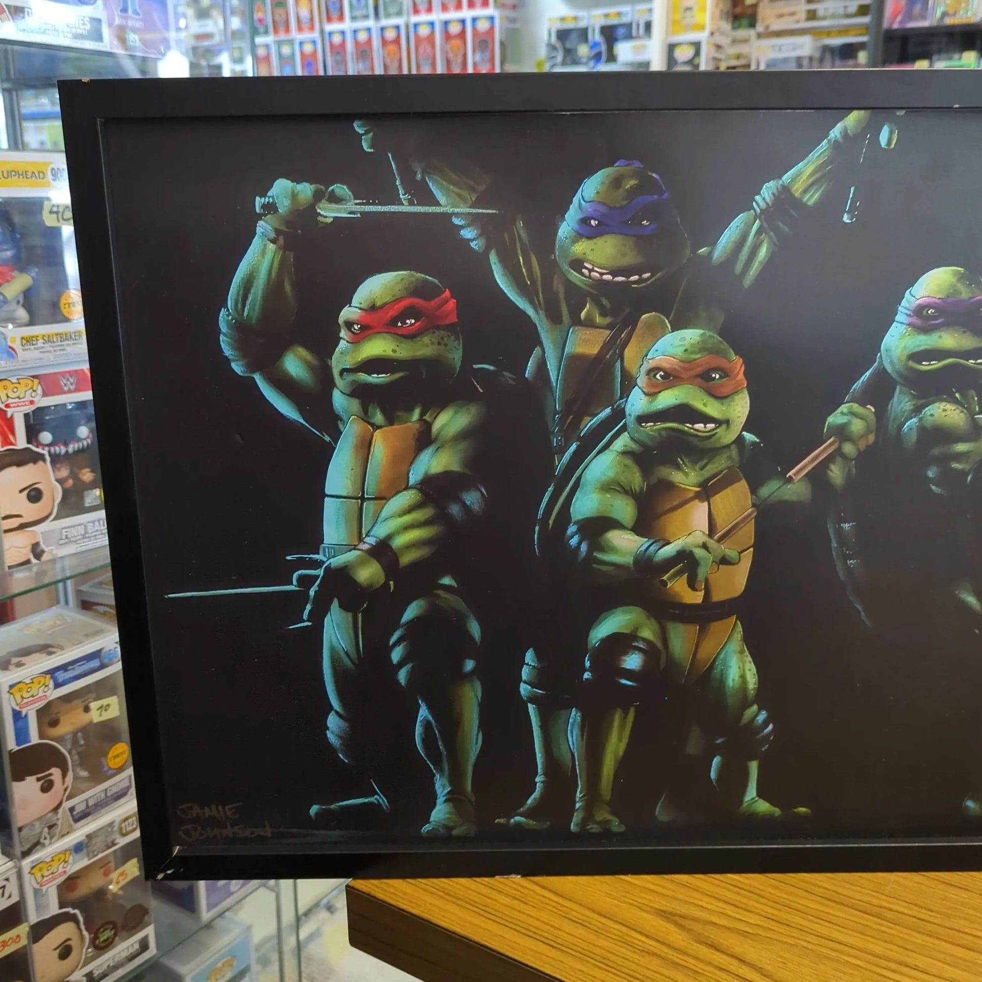 TMNT - Signed Jamie Johnson Art Piece - Ninja Turtles Paint FRENLY BRICKS - Open 7 Days