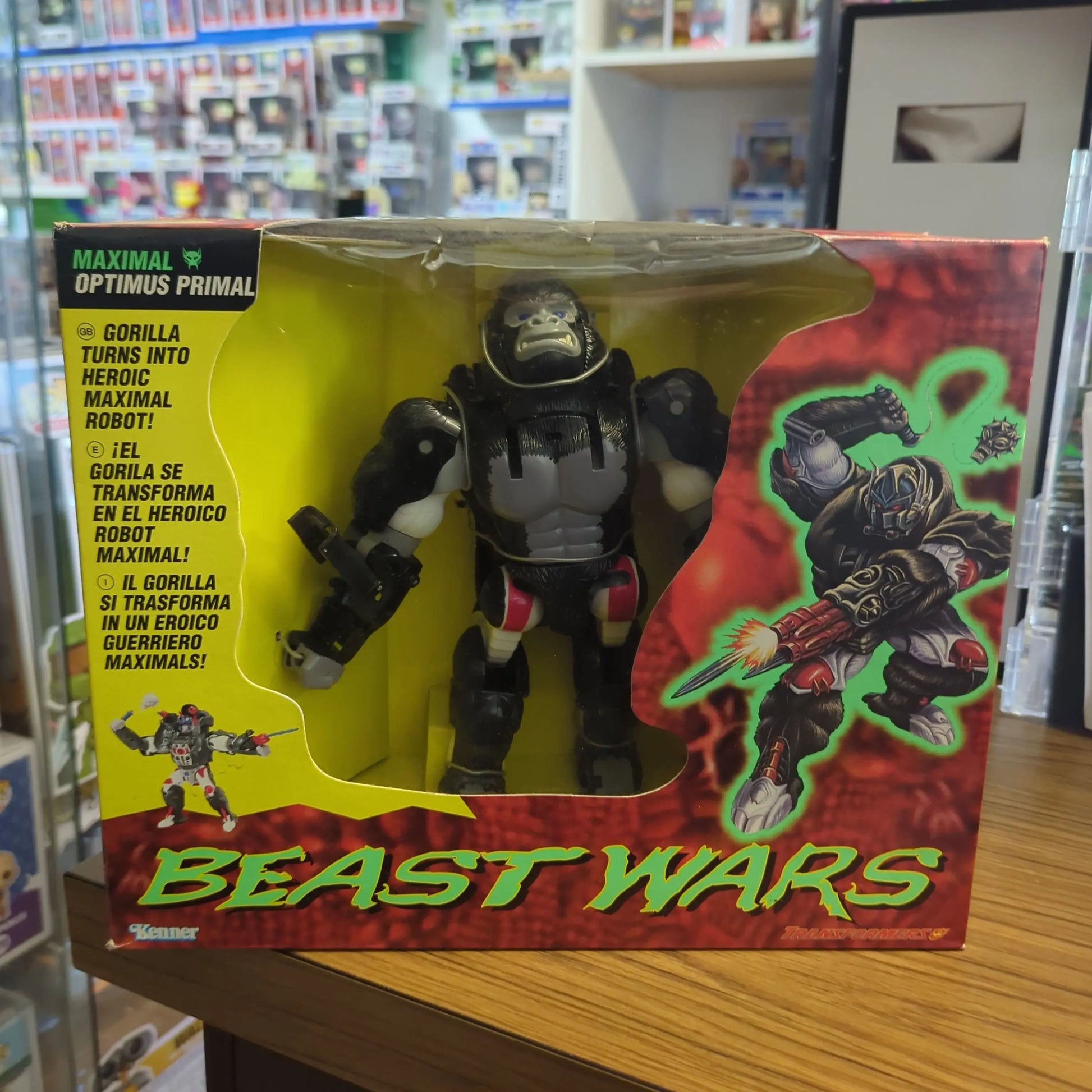 KENNER 1996 BEAST WARS BIOCOMBAT Transformers Maximal OPTIMUS PRIMAL Black Jack FRENLY BRICKS - Open 7 Days