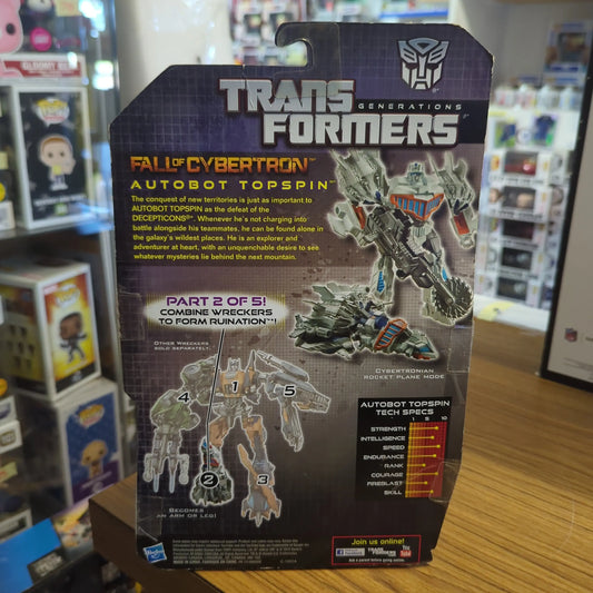 AUTOBOT TOPSPIN Transformers Generations Fall of Cybertron FOC Deluxe 2012 FRENLY BRICKS - Open 7 Days