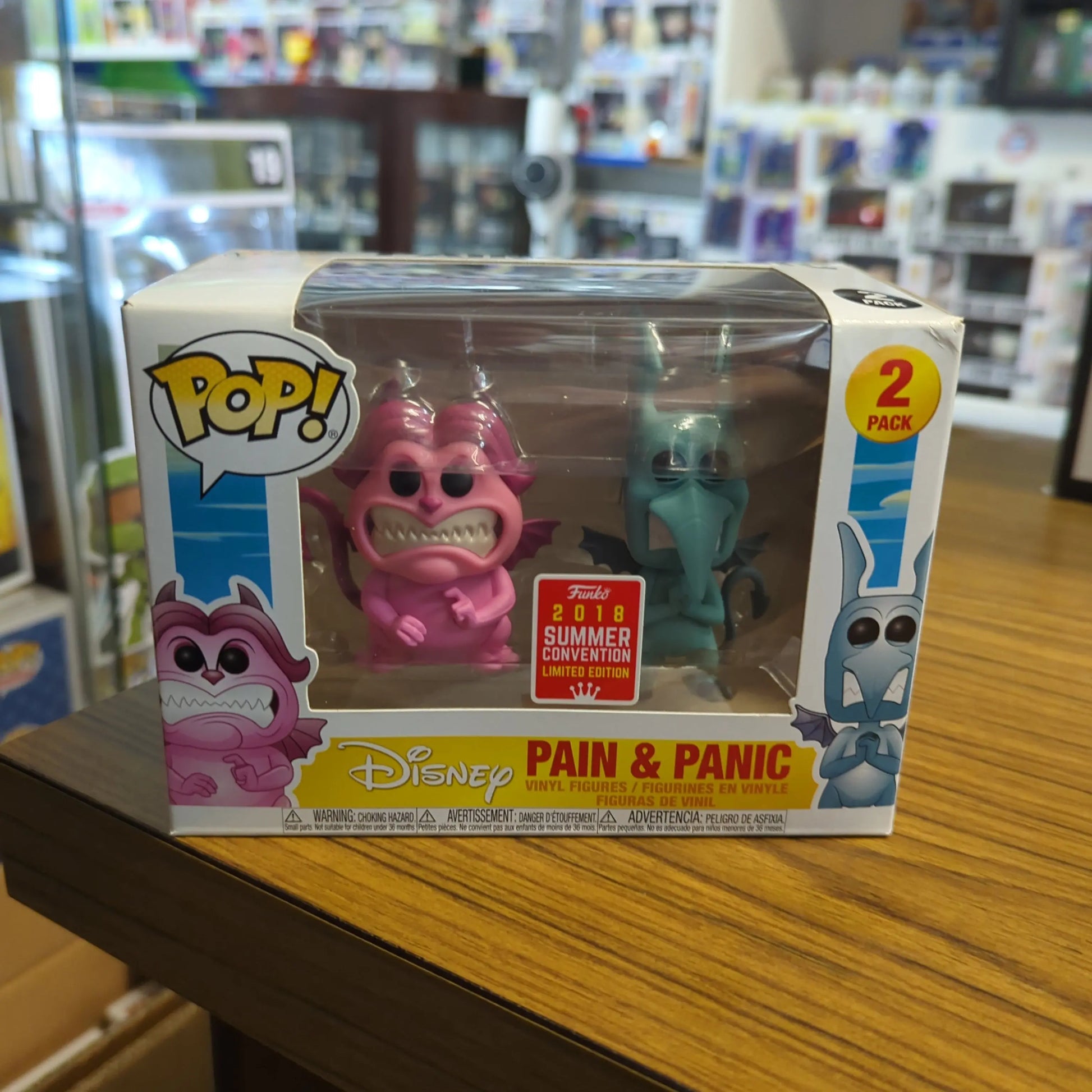 Funko POP! Vinyl! Hercules Pain & Panic 2018 SDCC 2-Pack Disney Limited Rare FRENLY BRICKS - Open 7 Days