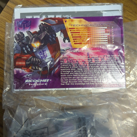 TRANSFORMERS BOTCON 2008 ATTENDEE EXCLUSIVE SHATTERED GLASS RICOCHET (RED JAZZ) FRENLY BRICKS - Open 7 Days
