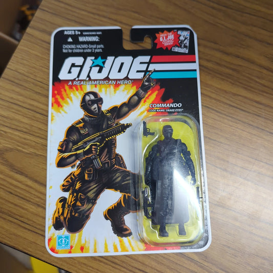 2008 GI Joe Snake Eyes (Commando) 3.75” Retro Action Figure MOC FRENLY BRICKS - Open 7 Days