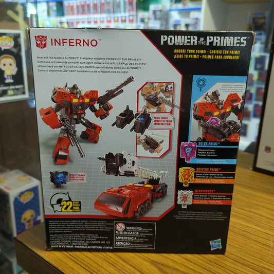 Transformers Hasbro INFERNO ACTION FIGURE Voyager Class  Power of the Primes FRENLY BRICKS - Open 7 Days